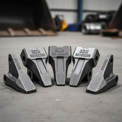 High Manganese Steel Bucket Tooth with HRC 45-55 Hardness and Quenched and Tempered Finish for Excavators