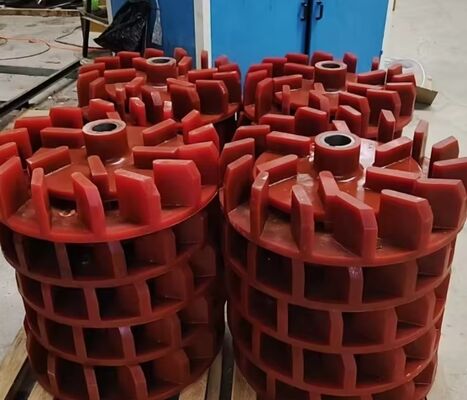 Custom Molded Polyurethane Rubber Flotation Machine Impeller Cover Rotor Stators Mining Equipment Parts Processing Cutting